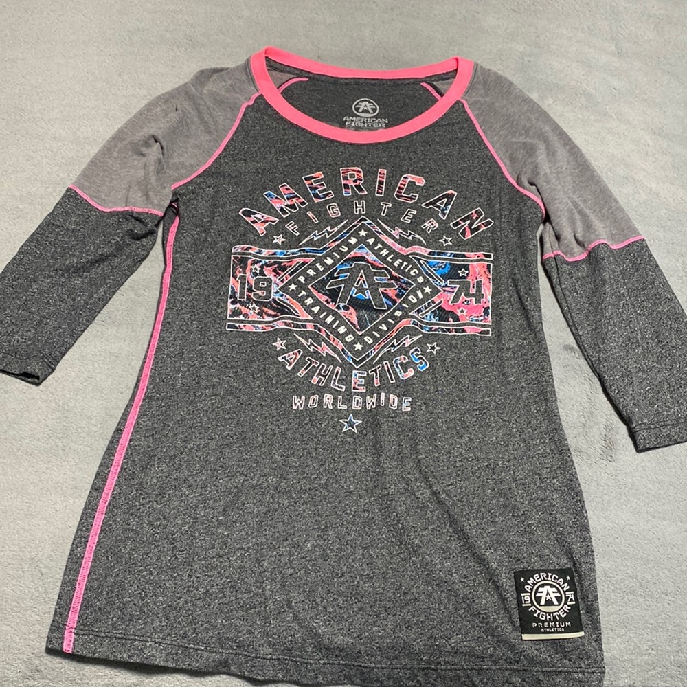 American fighter 3/4 sleeve top